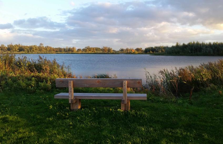 Locatie aan het water in De Biesbosch. Foto Shirley de Koster