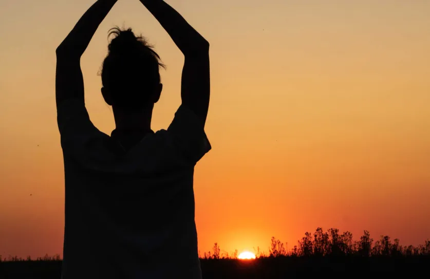 Yoga zonsondergang