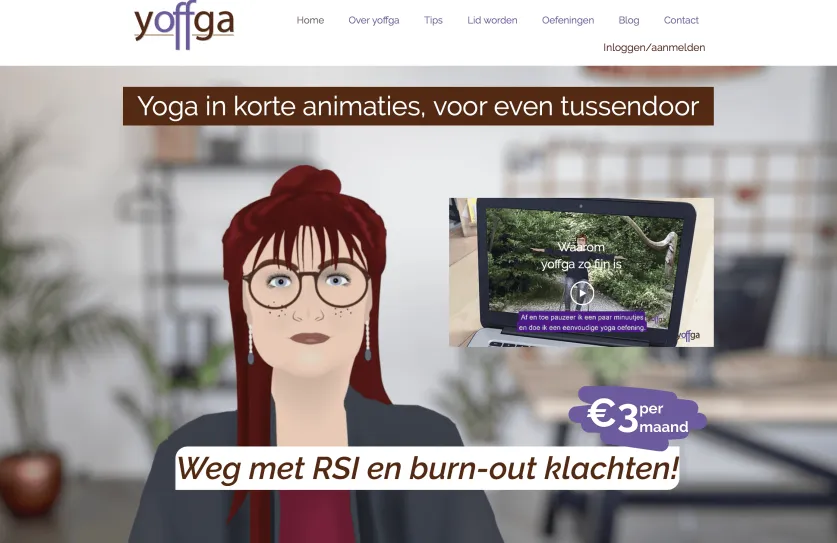 Nieuwe yoga website: Yoffga