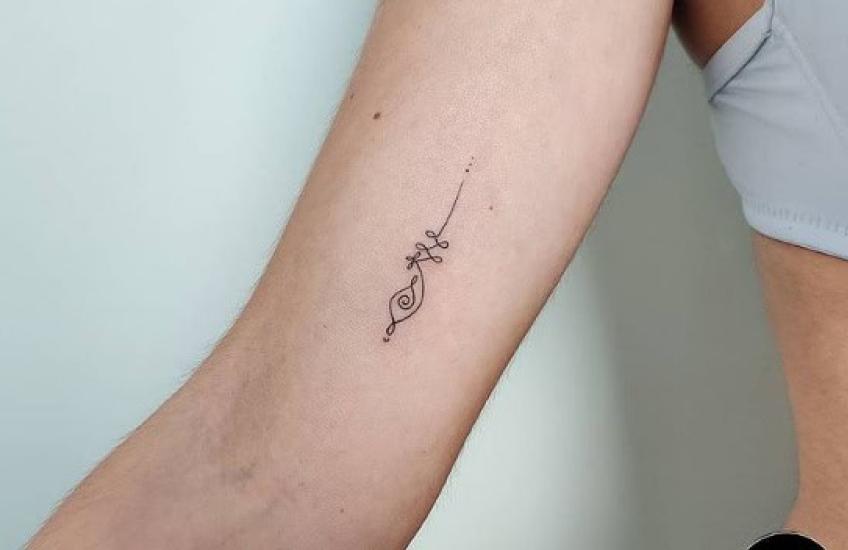 Unalome Lotus Tattoo