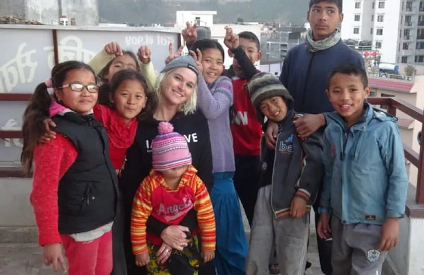 Natasja Bijl in Kathmandu