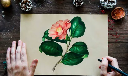 zen tekenen bloem verven