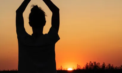 Yoga zonsondergang