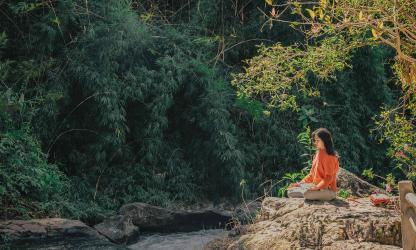 woman doing kundalini yoga