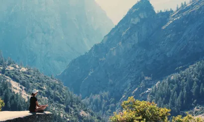 Yoga in de bergen