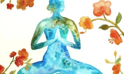 Figuur in lotushouding