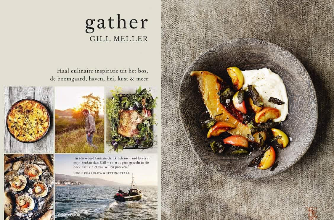 Recept: Gebakken appels met salie, varkenswang en knolselderij