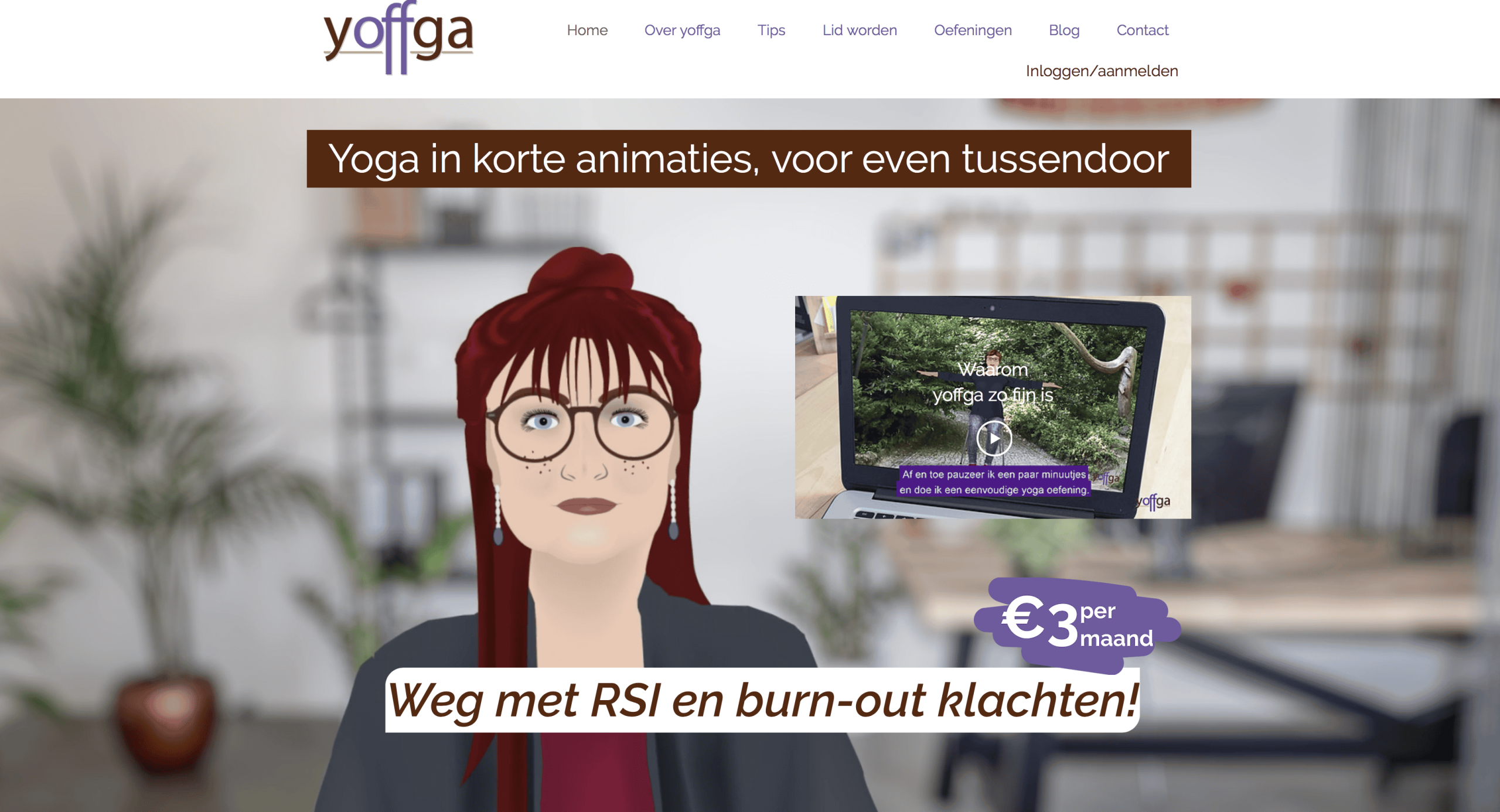 Nieuwe yoga website: Yoffga