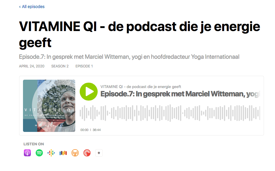 Podcast Vitamine QI interview met Marciel Witteman